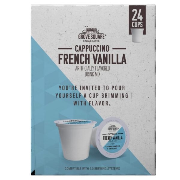 Cappuccino Pods, French Vanilla, Single Serve , 24 Count (Pack of 1) - Image 4