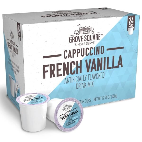 Cappuccino Pods, French Vanilla, Single Serve , 24 Count (Pack of 1)