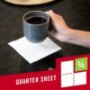Tear-A-Square Paper Towels, 12 Double Rolls = 24 Regular Rolls, 3 Sheet Sizes (Quarter, Half, Full), Strength for All Messes, Cleanups, and Meal Prep - Image 13