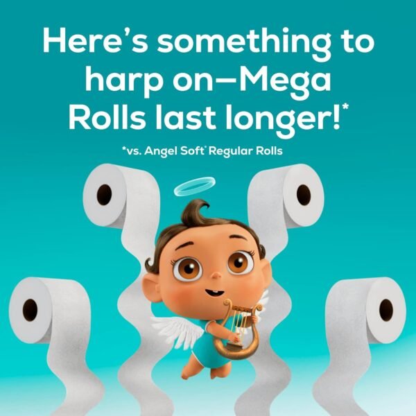 Toilet Paper with Fresh Evergreen Scented Tube, 8 Mega Rolls = 32 Regular Rolls, Soft and Strong Toilet Tissue - Image 6